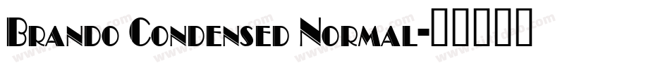 Brando Condensed Normal字体转换
